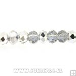 Facetkraal 4x3mm (zilver/crystal)