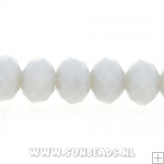 Facet kraal donut 6x4mm (lichtgrijs)