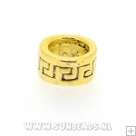 Metalen spacer rond bewerkt (goud)