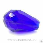 Facetkraal druppel 16x10mm (koningsblauw)