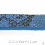 Plat pu leer snake print (blauw/zwart)