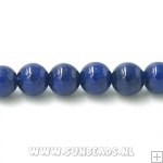 Halfedelsteen rond 4mm (donkerblauw)