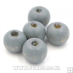 Houten kraal rond 8mm (blauw/grijs)