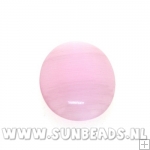 Plaksteen ovaal catseye 16x12mm (roze)
