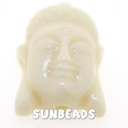 Resin kraal buddha 28mm (beige) - Klik op de afbeelding om het venster te sluiten