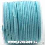 Suede veter 10meter (babyblauw)