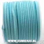 Suede veter 10meter (babyblauw)