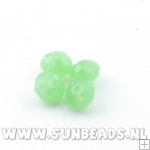 Facet kraal donut 10x6mm (lichtgroen frost)