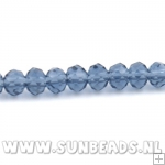 Facetkraal donut 3x2mm (donkerblauw)