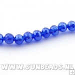 Facet kraal rond 6mm (donkerblauw)