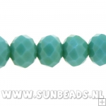 Facet kraal donut 6x4mm (groen)