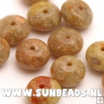 Halfedelsteen donut 8x5mm (unakite)