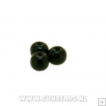 Houten kraal donut 6mm (zwart)