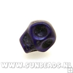 Turquoise kraal skull 10mm (paars)