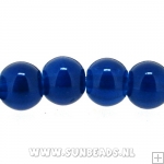 Glaskraal rond 8mm (donkerblauw)