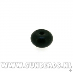 Turquoise kraal donut (zwart)