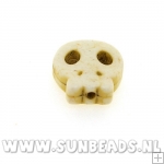 Turquoise kraal skull 14mm (beige)