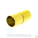 Magneetslot 15x8mm tbv rond leer 7mm (goud)