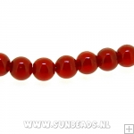 Halfedelsteen rond 4mm (rood)