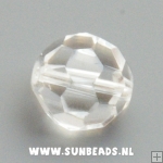 Facet kraal rond 12mm (crystal)