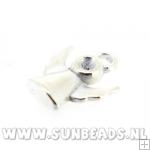 Metalen bedel engel (zilver)