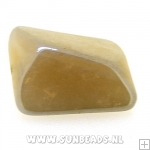 Glaskraal langwerpig 16x14mm luster (caramel)