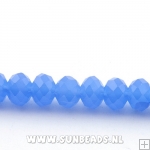 Facet kraal donut 10x6mm (blauw frost)