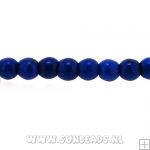 Turquoise kraal rond 4mm (donkerblauw)
