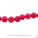 Halfedelsteen rond 6mm (cerise)