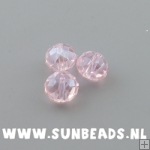 Facet kraal donut 10x6mm (roze)