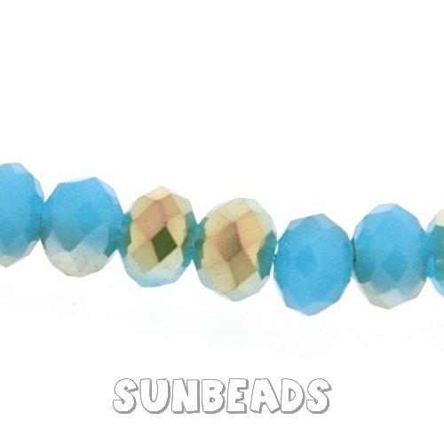 Facetkraal 4x3mm (turquoise/goud) - Klik op de afbeelding om het venster te sluiten