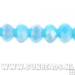 Facetkraal donut 3x2mm (turquoise AB)