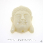 Resin kraal buddha 24mm (beige)