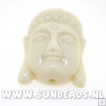 Resin kraal buddha 35mm (beige)