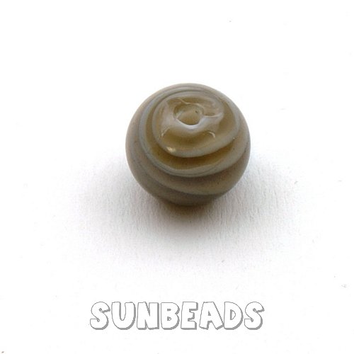 Glaskraal swirl rond 14mm (beige) - Klik op de afbeelding om het venster te sluiten