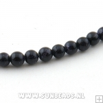 Halfedelsteen rond 4mm (blue goldstone)