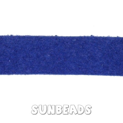 Suede veter plat 10mm (kobaltblauw) - Klik op de afbeelding om het venster te sluiten