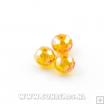 Facet kraal donut 10x6mm (oranje AB)