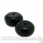 Halfedelsteen donut 12x6mm (blue goldstone)