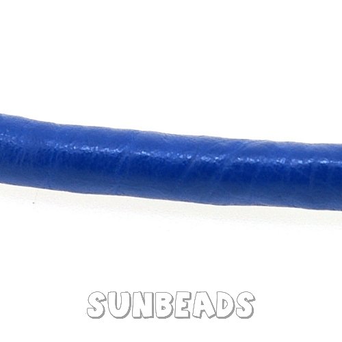 Pu leer stitched cord 5mm 2 mtr (kobaltblauw) - Klik op de afbeelding om het venster te sluiten