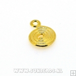 Metalen bedel spiraal (goud)