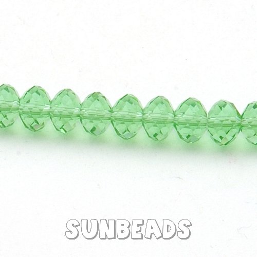 Facet kraal donut 8x6mm (groen) - Klik op de afbeelding om het venster te sluiten