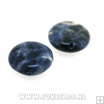 Halfedelsteen rond plat 15mm (sodalite)