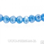 Facetkraal 4x3mm (blauw AB)