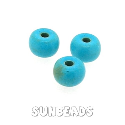 Turquoise kraal donut 6x4mm (turquoise) - Klik op de afbeelding om het venster te sluiten