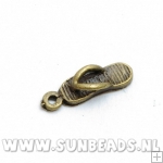 Metalen bedel slipper (oudgoud)