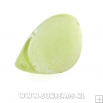 Glaskraal langwerpig 20x12mm luster (groen)