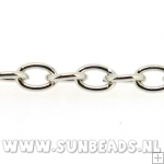 Jasseron 8mm ovaal (antique zilver)