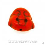 Turquoise kraal buddha 20mm (oranje)