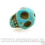 Turquoise kraal skull 12mm (turquoise)